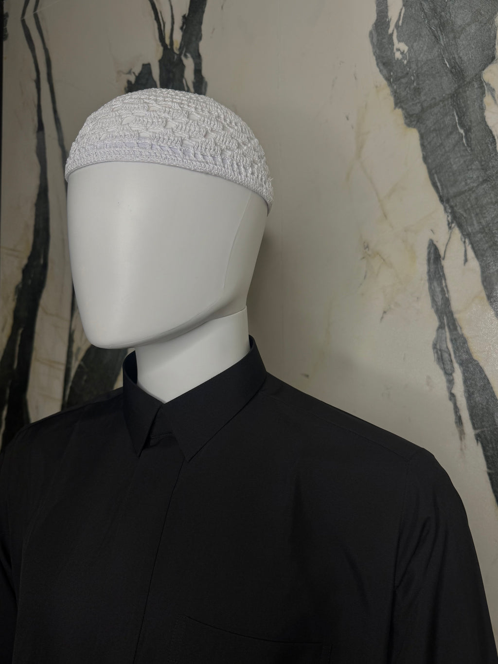 Qamis Saoudien Noir Talib - Zip