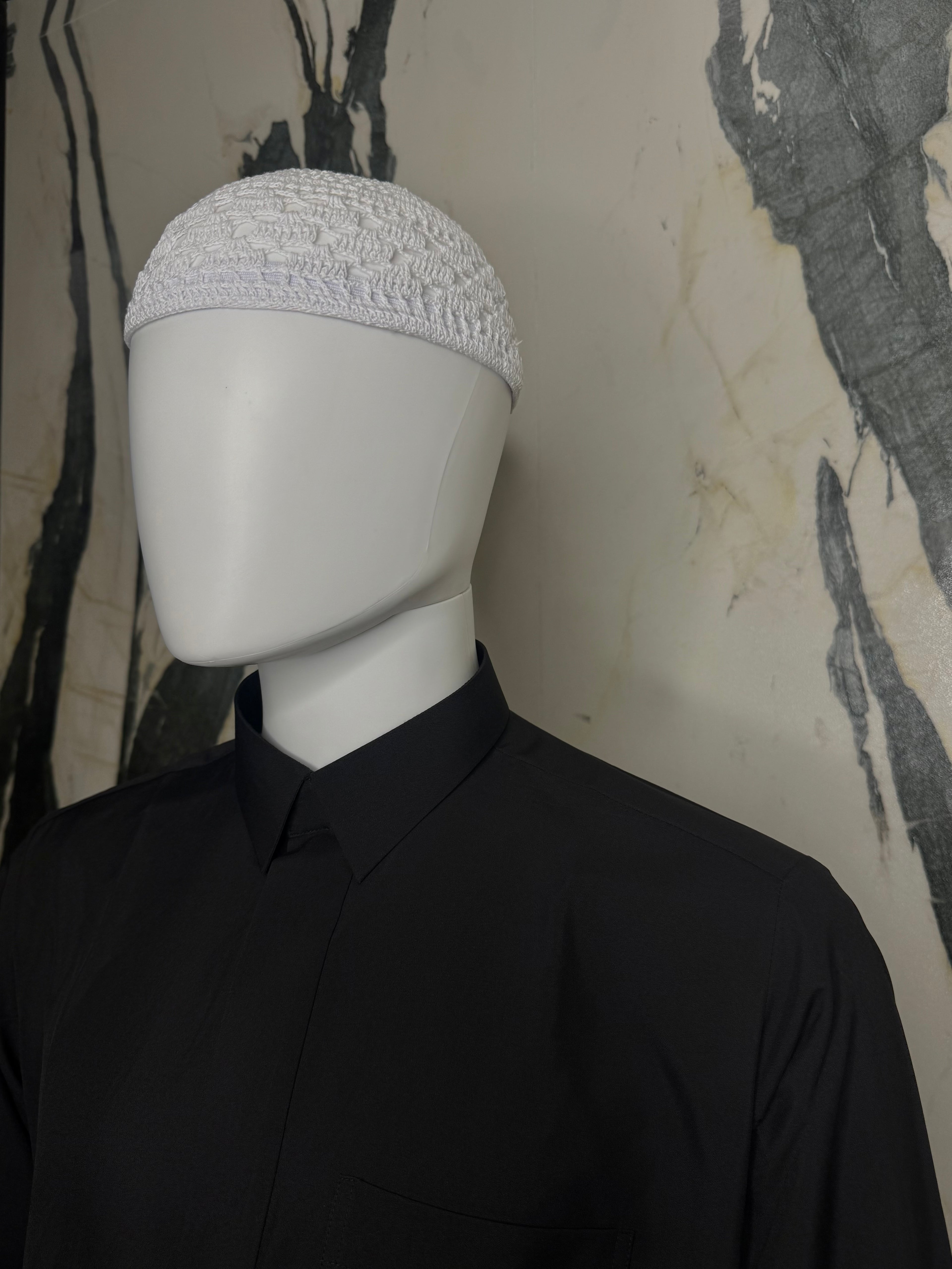 Qamis Saoudien Noir Talib - Zip