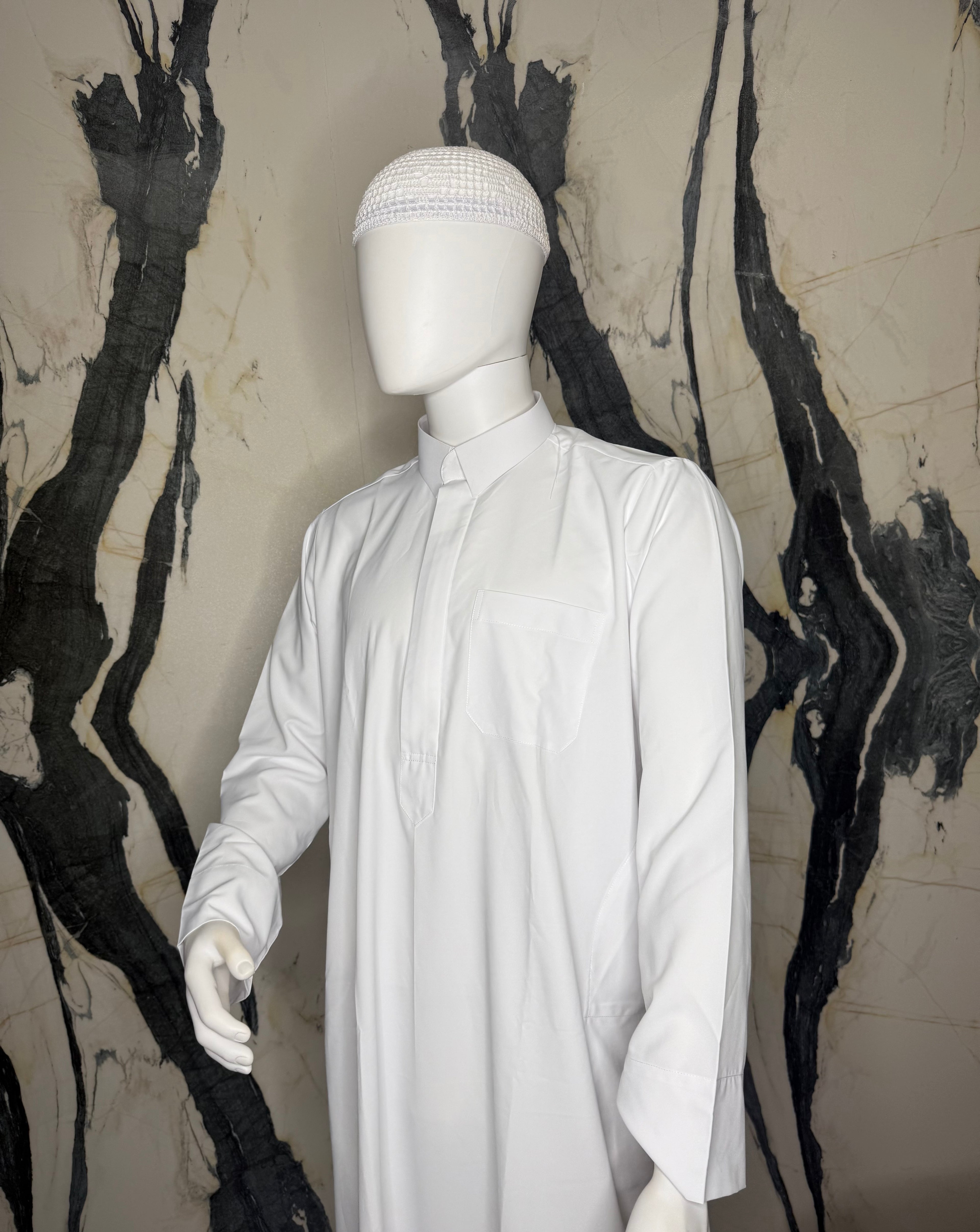 Qamis Saoudien Blanc Talib – Zip
