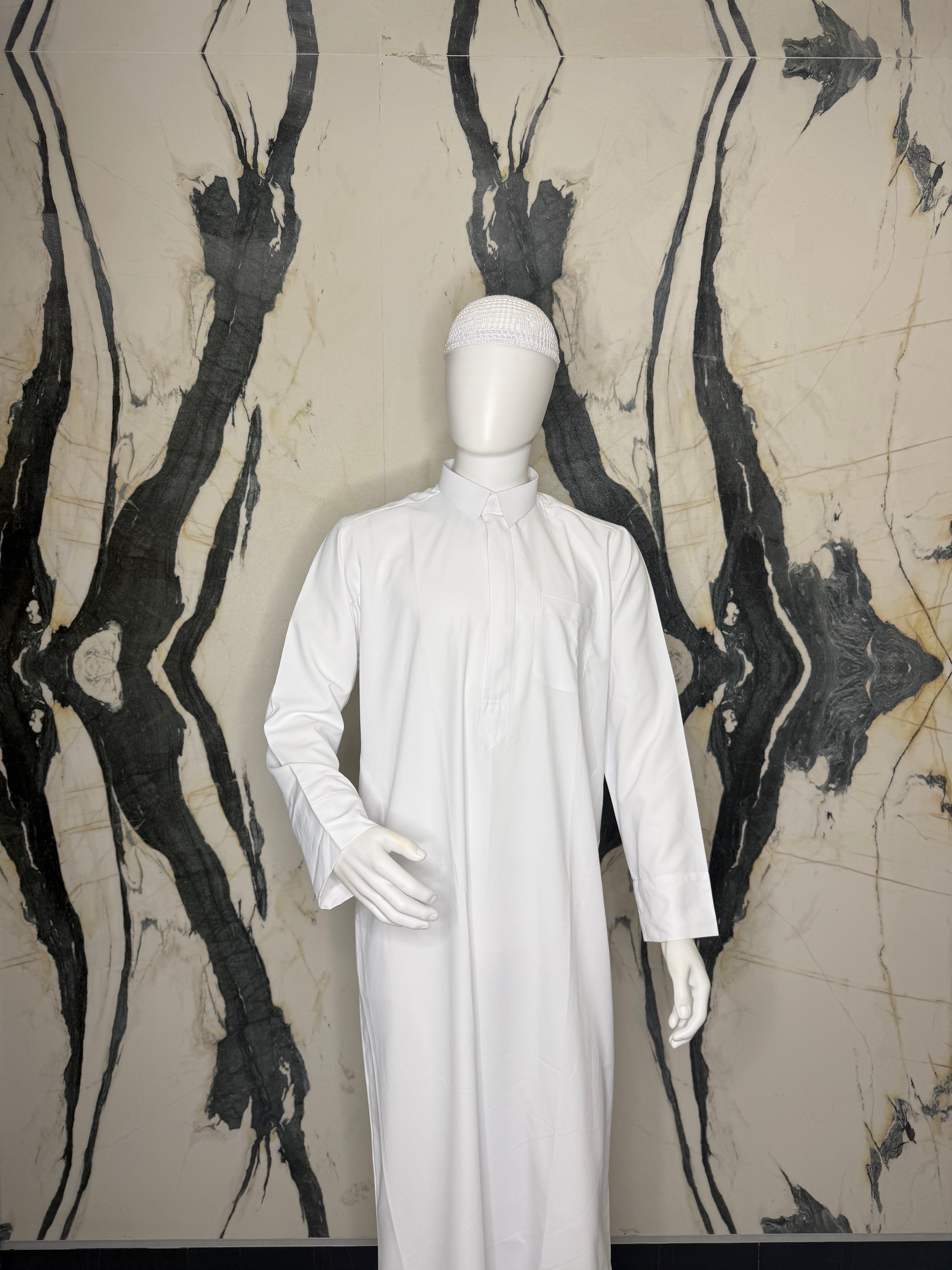 Qamis Saoudien Blanc Talib – Zip